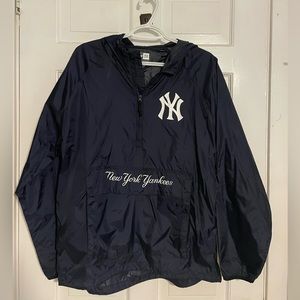 New York Yankees light rain coat 3/4 zip